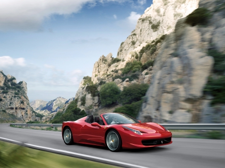 ferrari 458 spider - italian, spider, ferrari, red