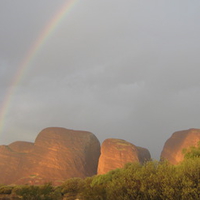 Rainbow over Kata Tjuta