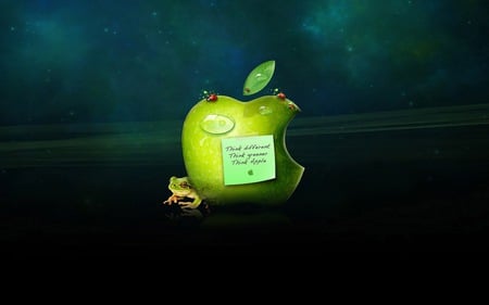 Think different...Think greener...Think Apple - technology, apple