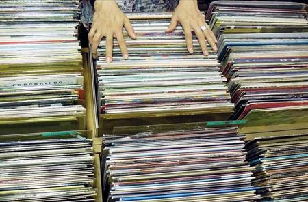 Shopping for Records - music, hands, shopping, records