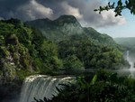 waterfall in the jungle