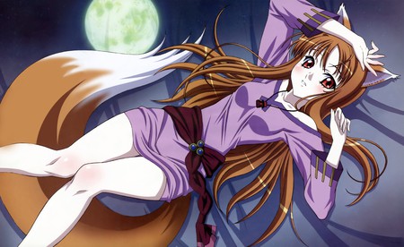 Holo - spice and wolf, anime, blushing, holo