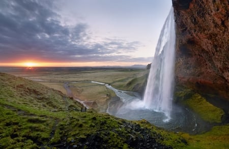 So Beautiful - amazing, sunset, waterfall, beautiful