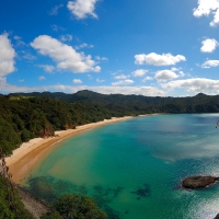 New Chums Beach in New Zealand