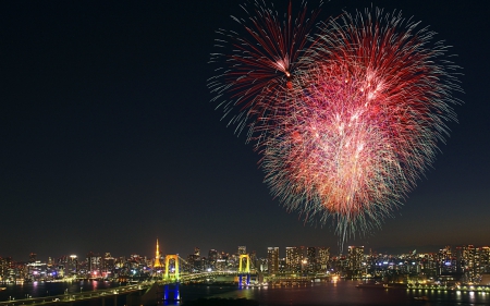 Fireworks over Tokyo