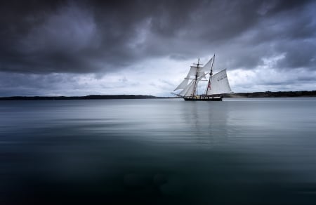 Boat - boats, lake, blue, boat