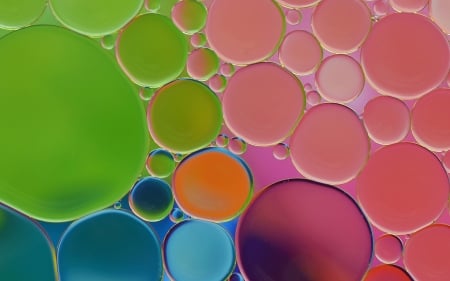 Bubbles - abstract, glass, pink, blue, water, green, bubbles, texture