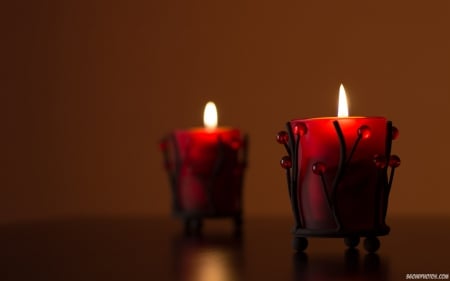 Candles - things, candles, light, red