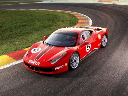 ferrari 458 challenge - italian, ferrari, challenge, red