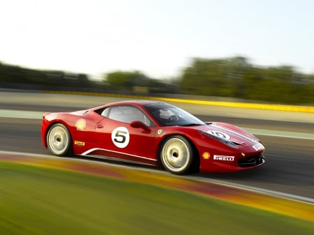 ferrari 458 challenge - challenge, red, italian, ferrari