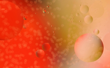 Bubbles - glass, water, drop, orange, texture, abstract