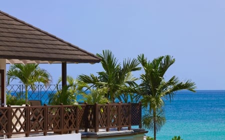 Barbados Beach Resort - palms, porch, nature, beaches