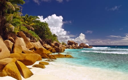 Seychelles Beach - seychelles, nature, beaches, rocks