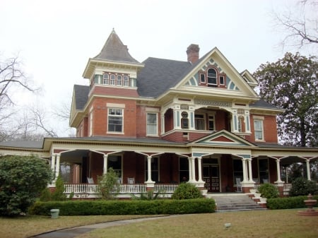 Beautiful House - house, trees, houses, architecture