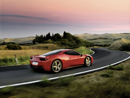 ferrari 458 italia - italian, ferrari, italia, red