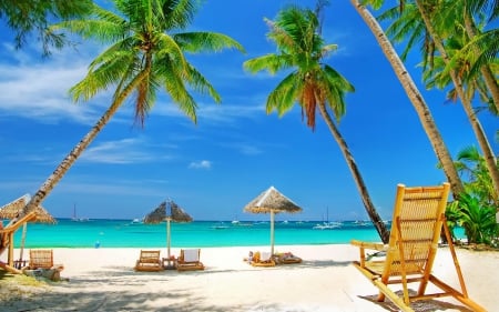 Dream Beach - nature, beaches, chairs, beach