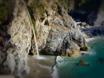 Waterfall on Beach