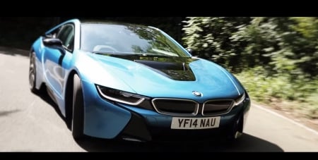 BMW i8 blue - i8, sport, car, bmw