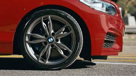 BMW M235i - sport, colour, car, red, bmw, m235i, rim