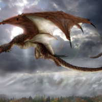 mountain dragon flying