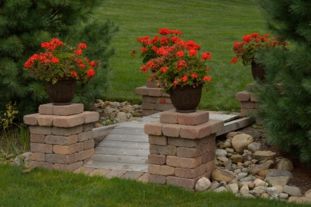 Baskets of Roses - roses, Baskets of Roses, summer roses, red roses, rose baskets