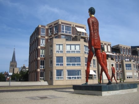 Doesburg Holland - house, photography, city, houses, church, art, architecture, sky