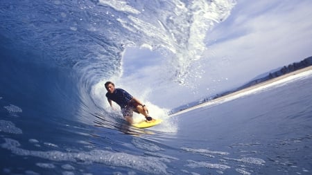 Shooting the Curl F2 - scenery, photography, sea, ocean, photo, wide screen, wave, surfer, waterscape