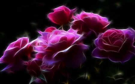 Fantasy Roses - Bouquet, Pink, CG, Roses