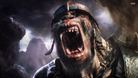 beast - teeth, helmet, beast, anger