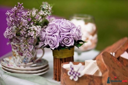 Decorations for the wedding party - party, wedding, decoration, purple style