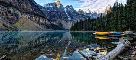 Lake - lake, boats, forest, rocks