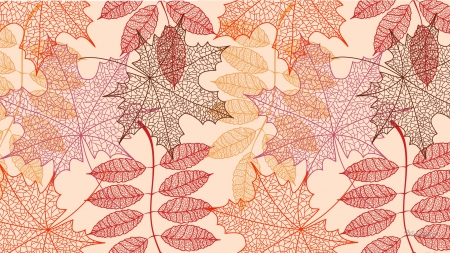 Leaves Leaves Leaves - fall, abstract, mountain ash, autumn, soft, vector, maple, leaves