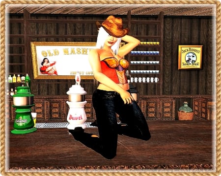 Cowgirl Shop - women, fun, girls, female, cleaning, hats, cowgirls, drawing, art, store, 3d, shopping