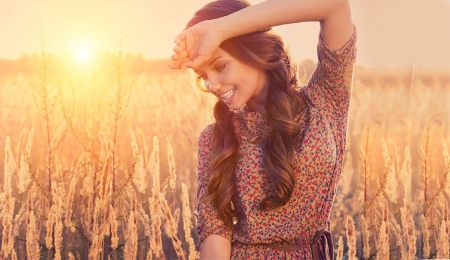 End of Summer ♥ - summer, beautiful, photography, girl, beauty, happy, sunset, woman, field