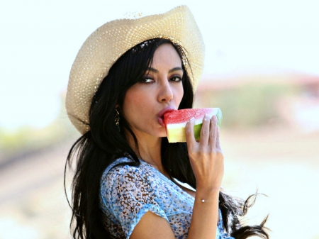 Cowgirl ~ Lela Starr - Brunette, Watermelon, Cowgirls, Model