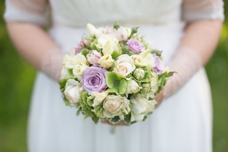 Soft Bouquet - flowers, colorful, bride, soft, wedding, bouquet, pastel