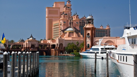 Dubai Architecture - architecture, boats, dubai, buildings