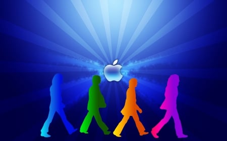 apple beatles - software, apple, blue, beatle