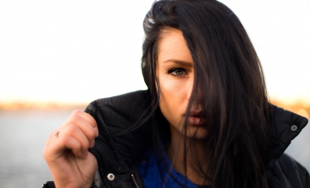 The Eye - woman, brunette, model, eyes