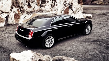 chrysler 300 - black, 300, chrysler, car