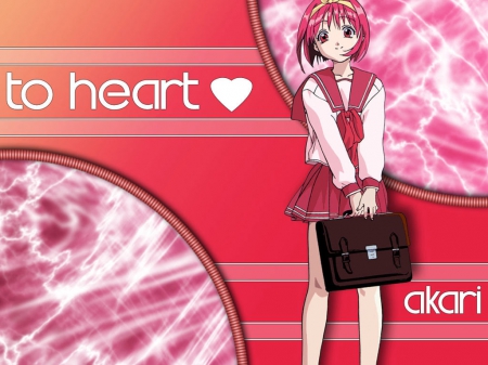 akira to heart - bag, uniform, akira, heart