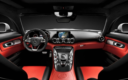 Interior of 2015 Mercedes Benz AMG GT - amg, 2015, cars, interior, mercedes