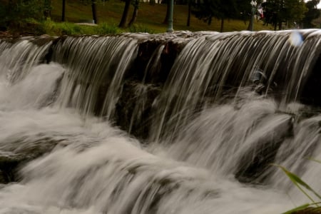 Even Flow - park, water stream, even flow, pond, water flow