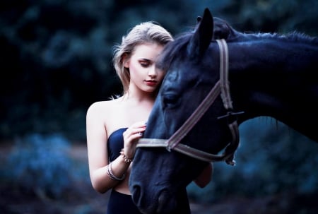 Angelina - friends, cute, girl, horse