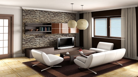 nice brown living room - room, nice, zynah, brown