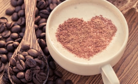 * Coffee * - coffee, heart, aromatic, coffee beans, cup