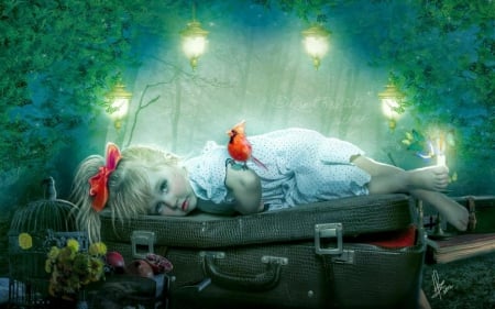 splendid dreams - dreams, child, girl, splendid