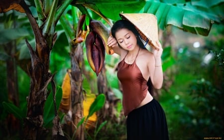 asian beauty - mood, beauty, green, asian