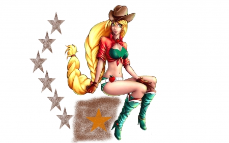 Cowgirl Art - women, fun, female, hats, boot, girls, cowgirls, style, drawing, cartoons, art