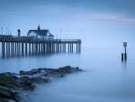 Ocean Pier on a Foggy Day